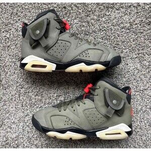 Nike Air Jordan 6 Retro Travis Scott Olive Size 4.5 Youth (Size 6 Women's)